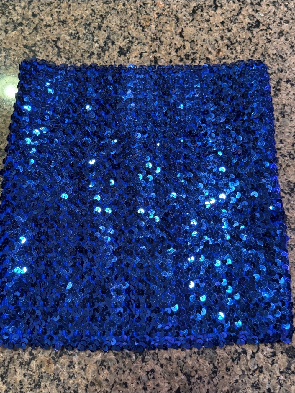 Blue Sequin Tube Top